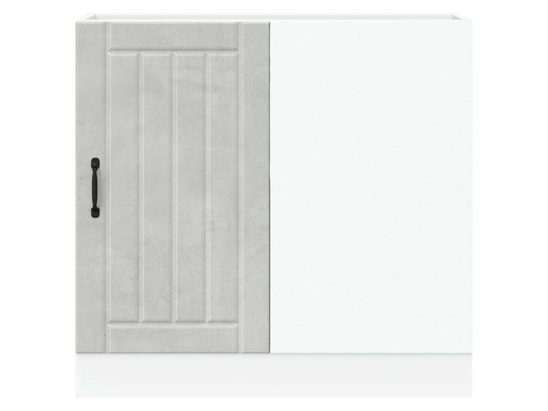  Meuble de rangement, meuble bas de cuisine gris béton bois ingénierie  - Conforama D