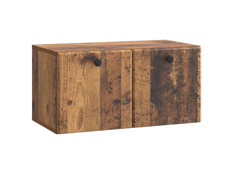  Meuble tv - banc tv - meuble de rangement mural 59,5 x 31 x 30 cm bois ancien bois d'ingénierie  - Conforama A
