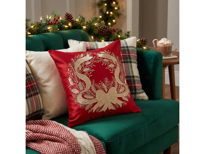  Lot de 3 coussins déco déhoussables 45x45 cm davis  - Conforama B