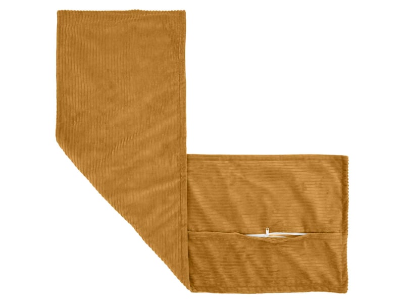  Lot de 2 housses de coussin houten jaune 40 x 145 cm velours côtelé cf49335  - Conforama C