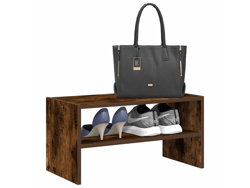  Meuble à chaussures, étagère à chaussures empilable chêne fumé 60x30x30,5 cm  - Conforama B