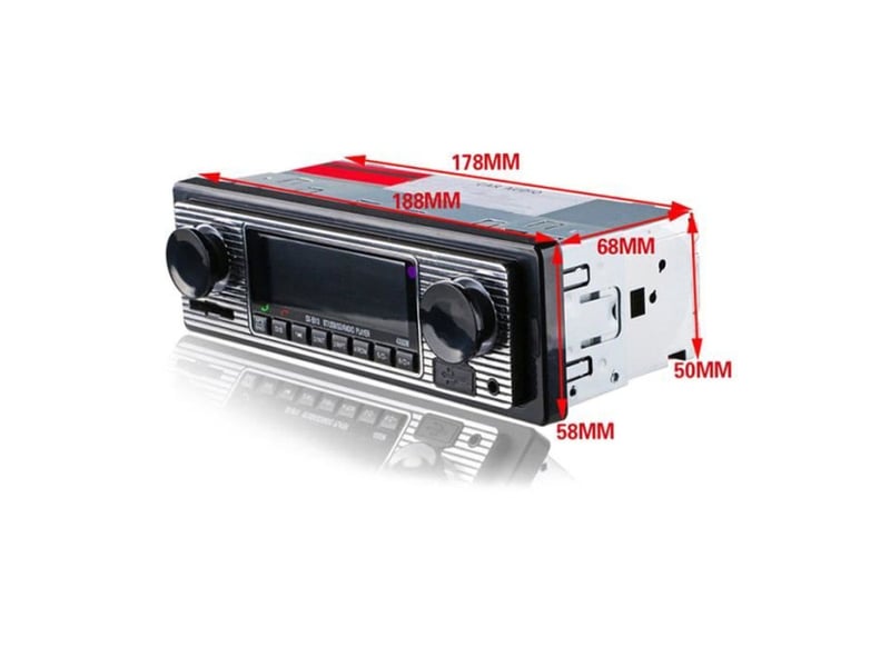  Autoradio double din bluetooth 4 canaux avec lecteur mp3 usb sd radio fm numerique panneau metal brosse  - Conforama B
