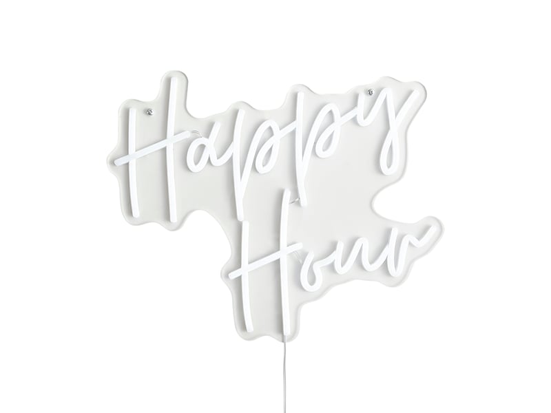  Applique murale néon blanche avec led - happy hour  - Conforama E