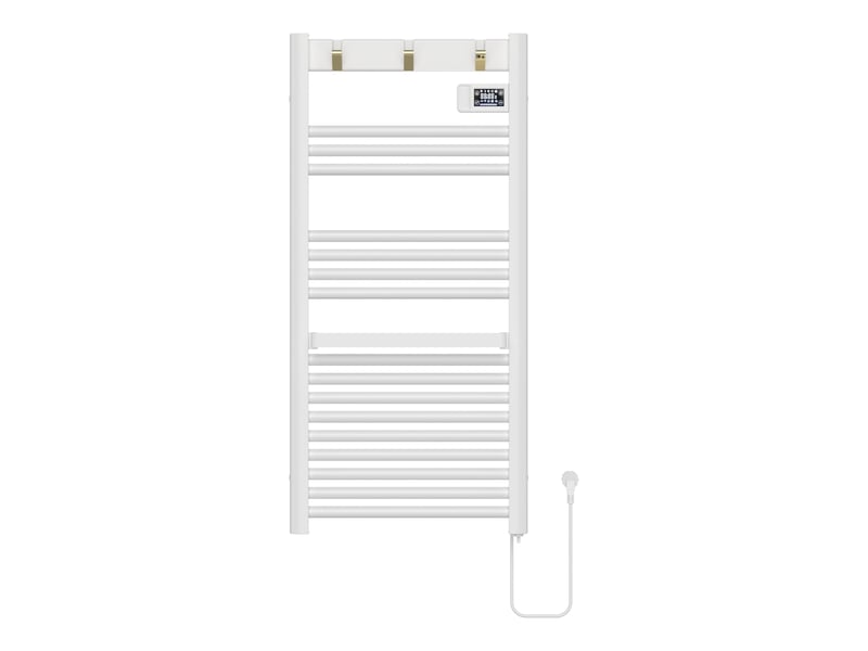  Sèche-serviettes électrique avec radiateur 105 x 50 cm 500 watts blanc 03_0010758  - Conforama B