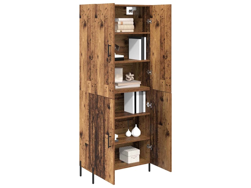 Buffet - haut armoire bois ancien 69,5 x 34 x 180 cm bois d'ingénierie - Conforama C