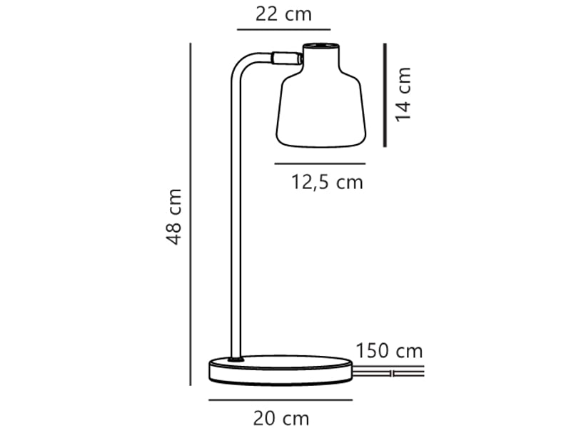  Lampe à poser louella métal noir , h. 47 - ip20 - e14 nordlux intérieur 2612115003 - Conforama E