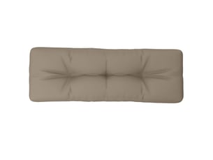 Coussin de palette, coussin de chaise, coussin de canapé taupe 120x40x12 cm tissu cf55460