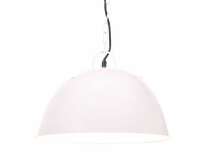 Lampe suspendue, suspension luminaire industrielle vintage 25 w blanc rond 41 cm e27