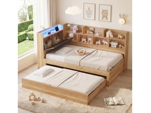 Lit gigogne 90x200 cm DESMIU  ORFRN634W0056N coloris naturel