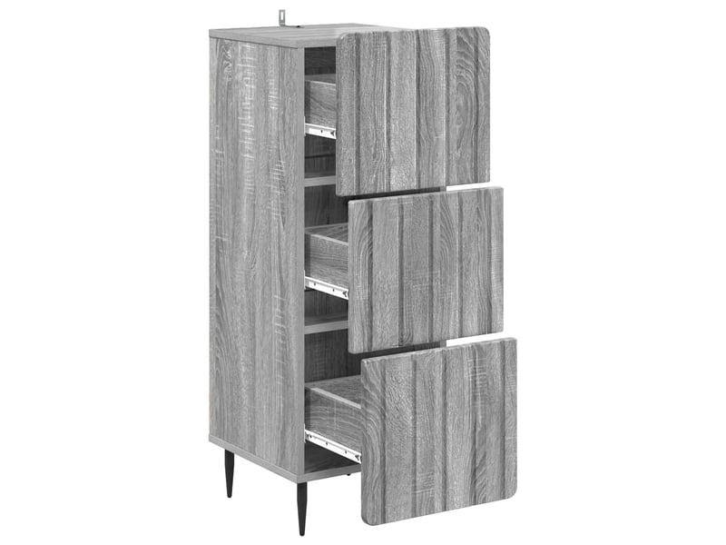  Armoire de rangement bureau, armoire à tiroirs 33 x 34.5 x 92 cm bois d'ingénierie shl7012  - Conforama E