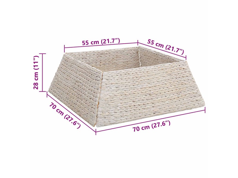 Collier de sapin de noël carré blanc 70 x 70 x 28 cm cf61889 - Conforama E