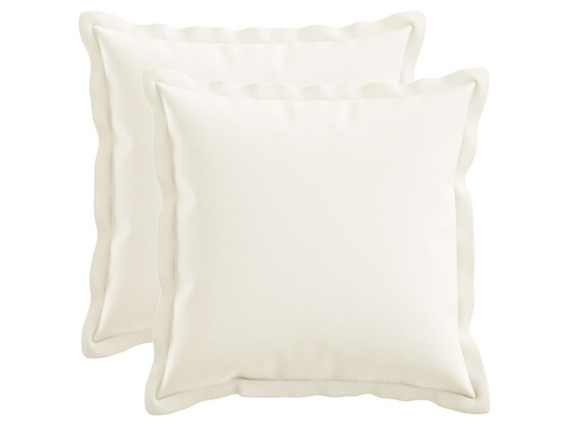  Lot de 2 coussins avec oreiller, coussins décoratifs houten blanc lin synthétique cf51123  - Conforama B