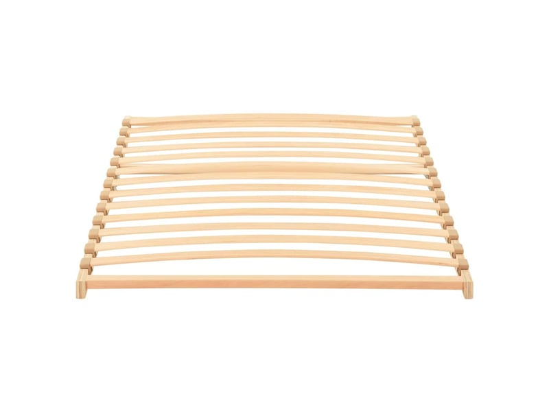 Lit simple- lit adulte - sommier à lattes marron 90 x 190 cm bois de hêtre massif - Conforama A