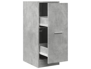Meuble de rangement, armoire d'apothicaire gris béton 30x41x77,5cm bois d'ingénierie