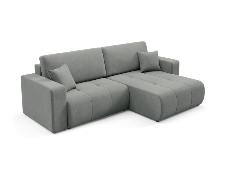 Canapé d'angle convertible molinio l gris clair - Conforama C