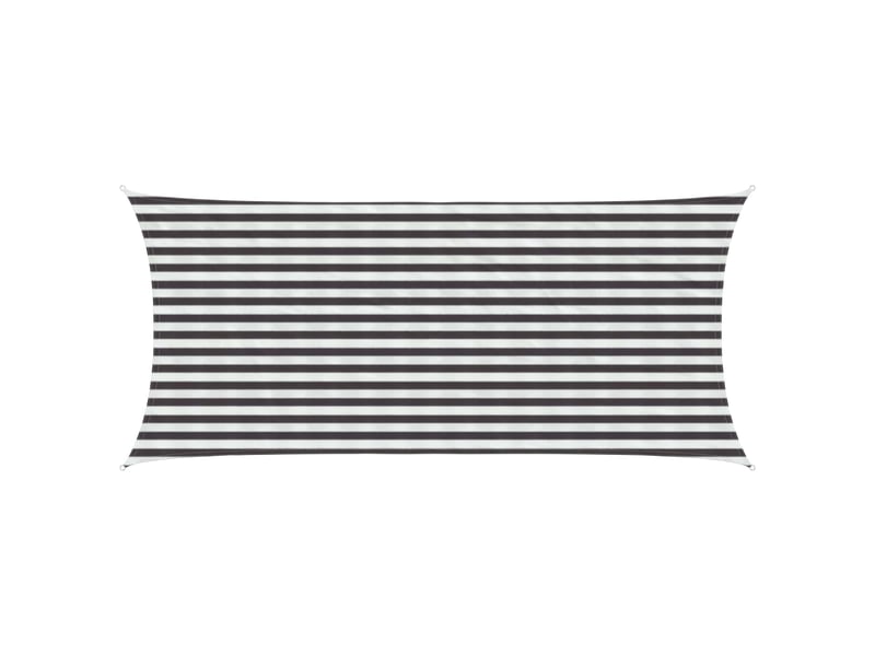  Voile d'ombre - voile d'ombrage - voile parasol 2 x 5 m hdpe rectangulaire anthracite et blanc  - Conforama B