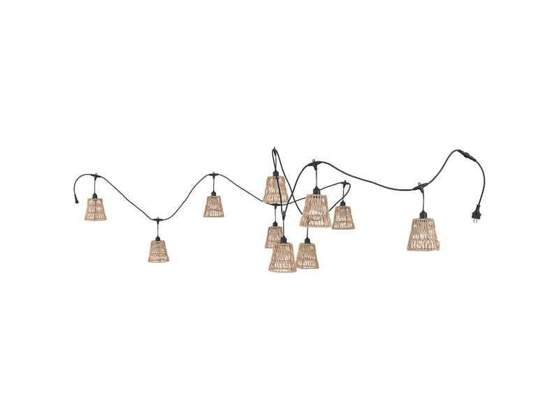  Guirlande de 10 lumières en plastique beige avec ampoule 500x14x14 cm (h)  - Conforama B