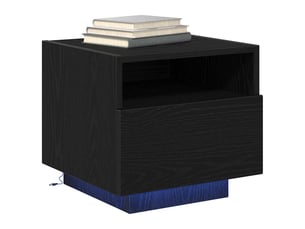 Table de chevet - cabinet de chevet - table de nuit chêne noir 40 x 39 x 37 cm bois d'ingénierie