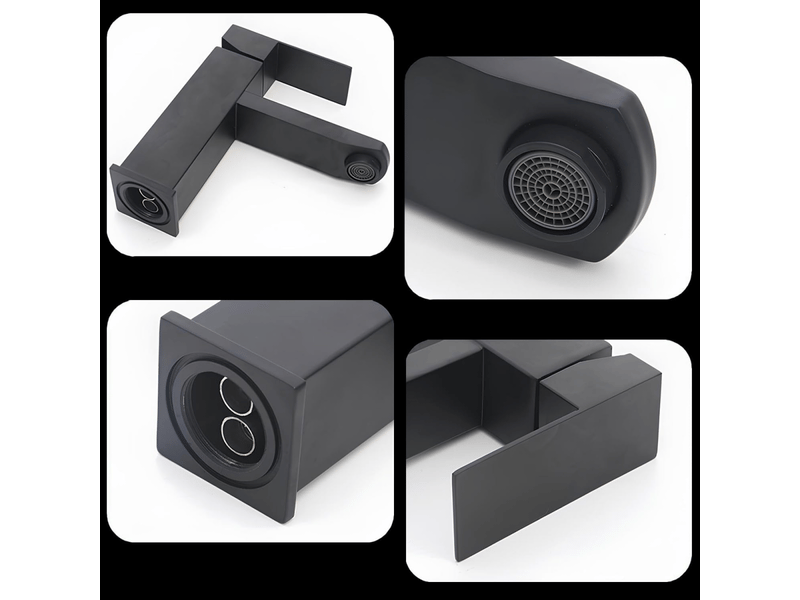 Robinet de salle de bain noir, robinet d'eau chaude et froide, robinet de salle de bain, robinet de salle de bain, robinet d'évier - Conforama C