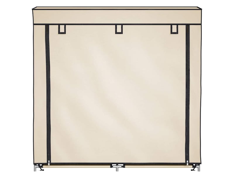  Meuble à chaussure | armoire à chaussures avec housse crème 115x28x110 cm tissu  - Conforama D