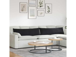 Lot de 2 coussins de canapé, coussins décoratifs noir 145 x 40 cm cf59134