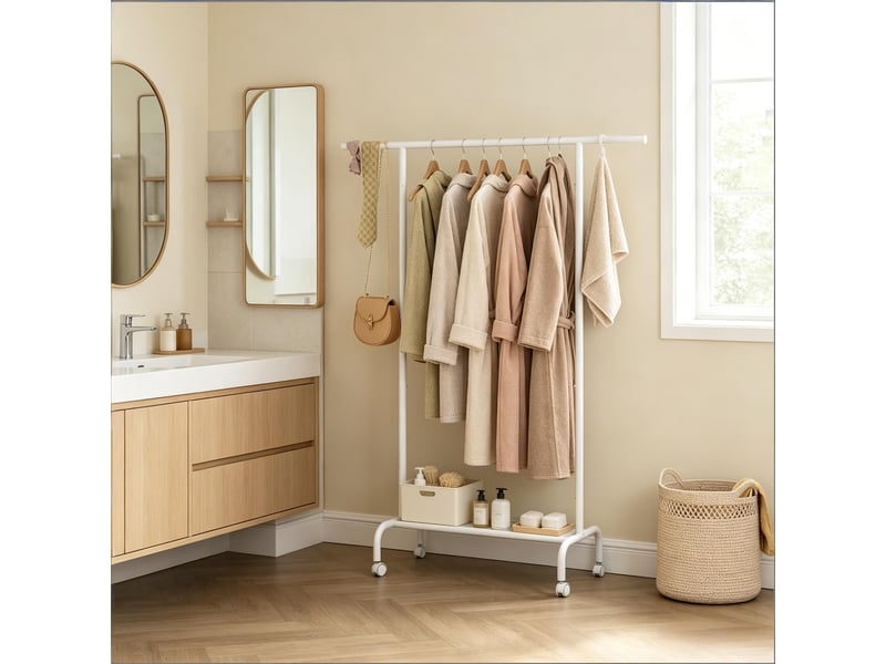  Portant à vêtements à roulettes, penderie ouverte, portant mobile  - Conforama B