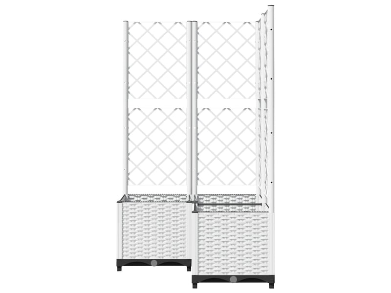  Jardinière - cache-pot de jardin blanc 80 x 80 x 136 cm  - Conforama E