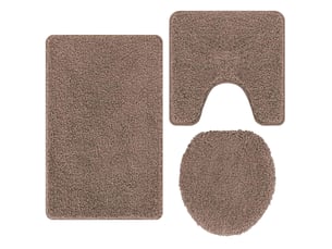 Ensemble de tapis de bain antidérapants 3 pc marron 50 x 80 cm cf64754