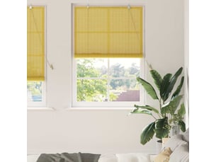 Store enrouleur, store à rouleau jaune 100 x 220 cm bambou cf45265