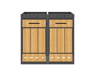 Cache-poubelle 120-240 l avec toit végétalisable, armoire extérieure pour poubelle
