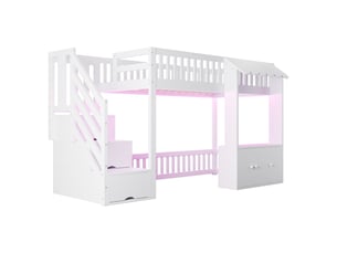 Lit mezzanine 90x200 cm coloris blanc