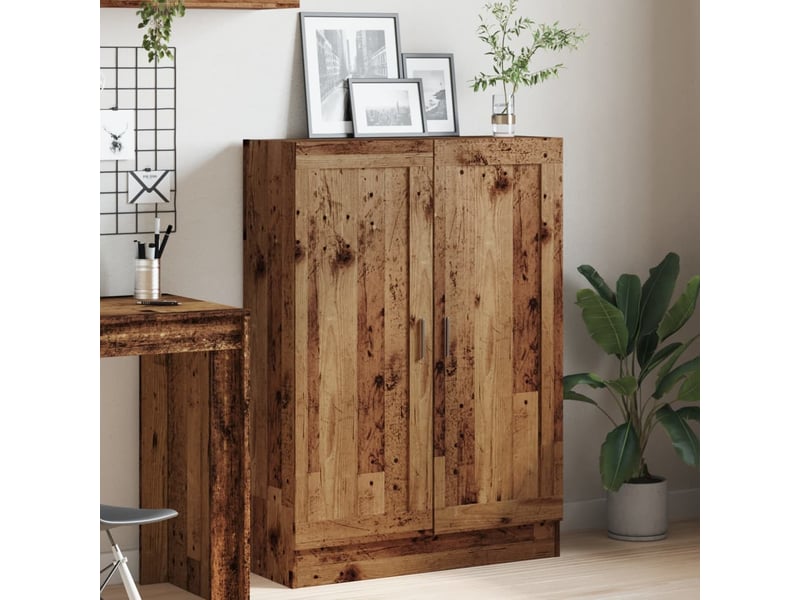  Bibliothèque, meuble de rangement salon vieux bois 82,5x30,5x115 cm bois d'ingénierie  - Conforama C