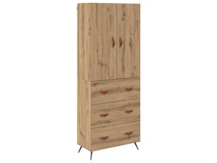 Buffet - haut armoire chêne artisanal 69,5 x 34 x 180 cm