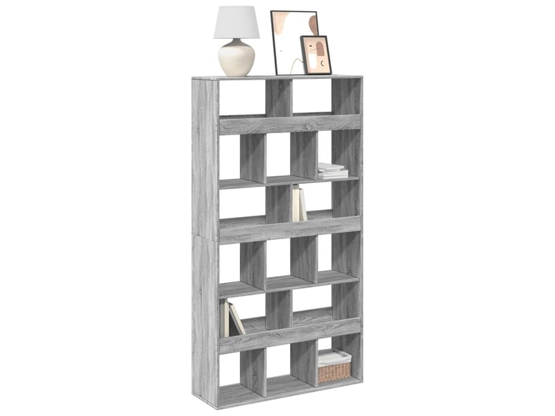  Bibliothèque, meuble de rangement salon sonoma gris 100x33x187,5 cm bois d'ingénierie  - Conforama B