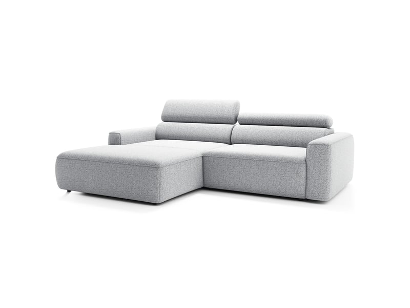  Selsey fando - canapé d'angle - 252 cm - tissu tressé gris clair - côté gauche Fando - Conforama A