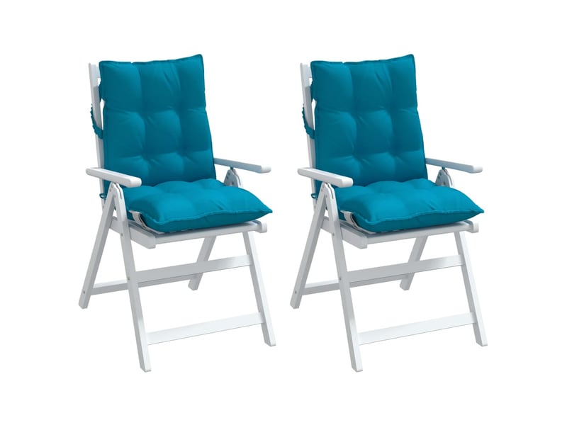 Lot de 2 coussins d'extérieur, coussins de chaise bleu 100 x 50 x 7 cm cf56388 - Conforama C