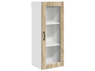 Meuble mural de cuisine, cabinet en verre mural chêne sonoma 40x31x100cm shl2184
