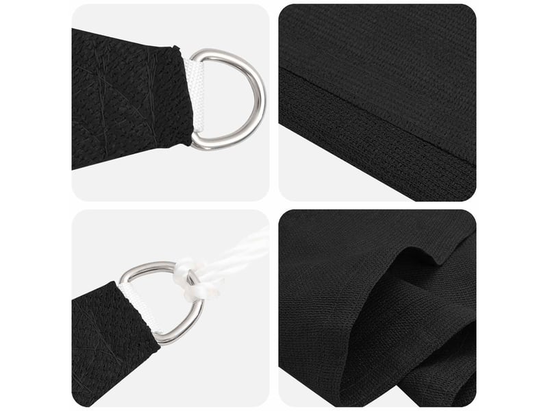 Voile d'ombre - voile d'ombrage - voile parasol 2 x 2 x 2 m hdpe triangulaire vert foncé - Conforama A