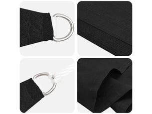 Voile d'ombre - voile d'ombrage - voile parasol 2 x 2 x 2 m hdpe triangulaire vert foncé