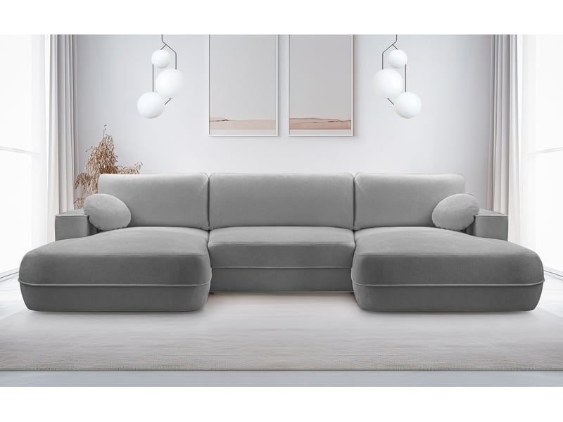  Canapé en u avec fonction lit peoni 364 cm gris Peoni - Conforama B