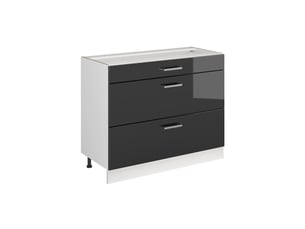 Vicco meuble cuisine, anthracite haute brillanceblanc, 100cm sans plan de travail