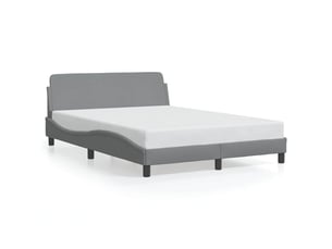 Lit 2 places 135x190 cm    coloris gris