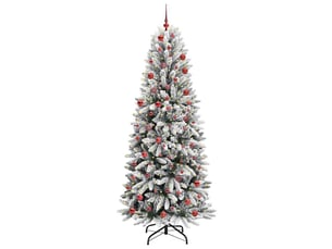 Sapin de noël artificiel, arbre de noël blanc 210 cm shl8368