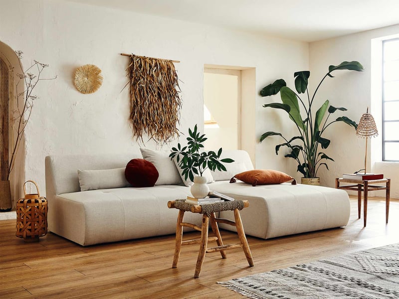  Onyx - canapé modulable d'angle réversible 4 places - en tissu - lisa design - beige ONYX - Conforama C