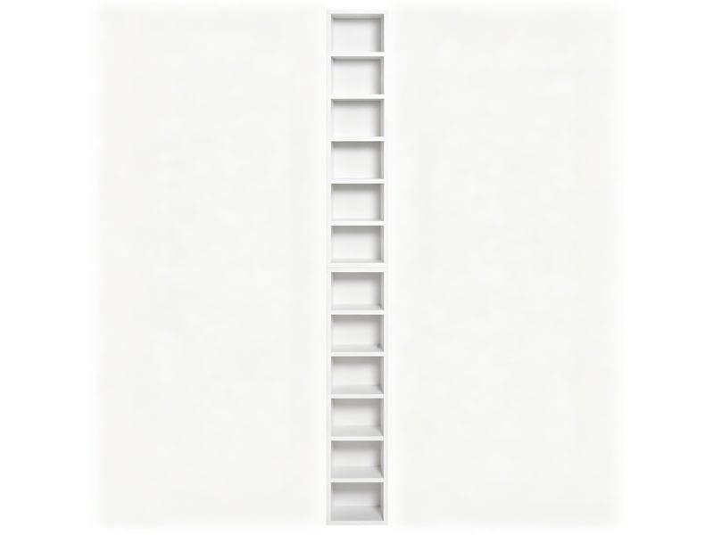  Étagère range-cd tour de rangement multimédia 12 compartiments blanc T5828P554247 - Conforama B