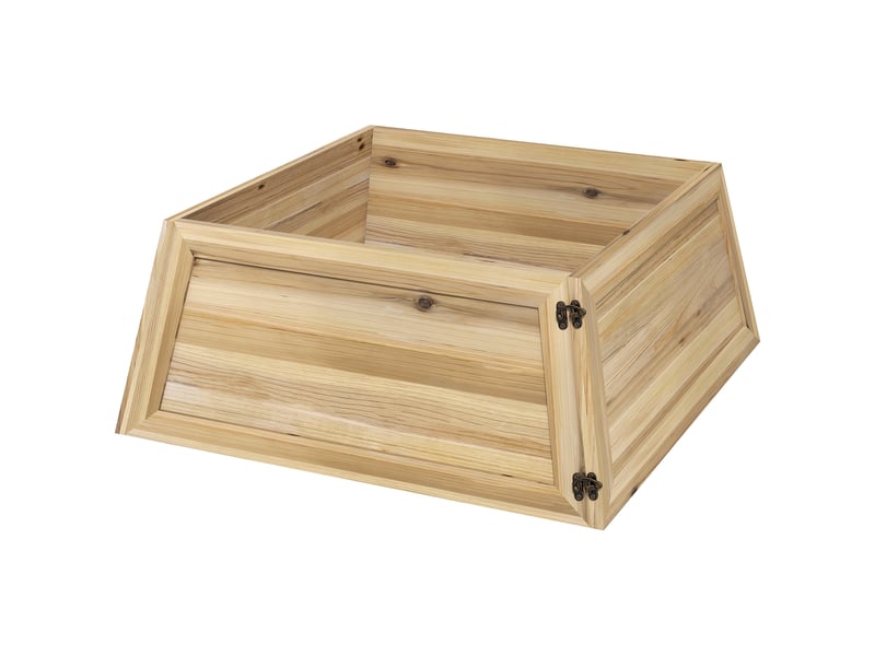  Jupe de sapin de noël 65 x 65 cm, collerette de sapin en bois de sapin naturel  - Conforama B