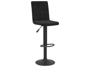 Tabouret de bar, chaise de bar noir velours shl38780
