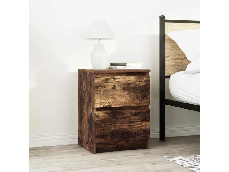  Meuble tv - banc tv - meuble de rangement chêne fumé 40x35x54 cm bois d'ingénierie  - Conforama C