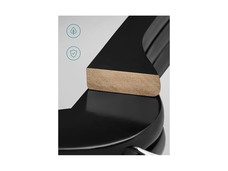  Cintre bois, lot de 20, avec encoches antiglisse, barre antiglisse pour pantalons, crochet pivotant 360°, pour costumes, chemises, manteaux, noir et argent  - Conforama B