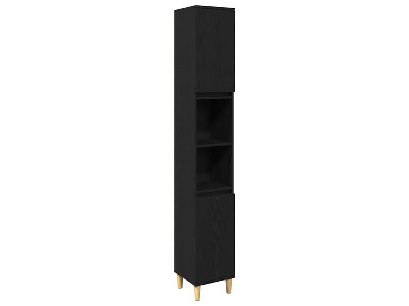  Ensemble de mobilier de salle de bain 3 pc noir 80 x 33 x 60 cm cf64421  - Conforama A